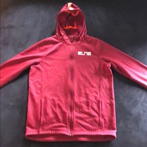 Boys youth XL Red Nike Dry-Fit zip up hoodie.